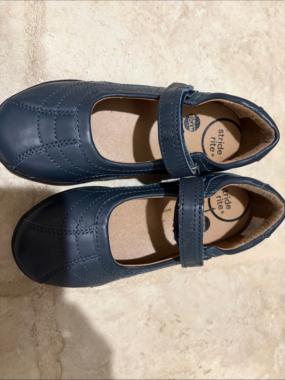 School shoes Stride Rite Navy Hook-and-Loop Mary Jane Shoes